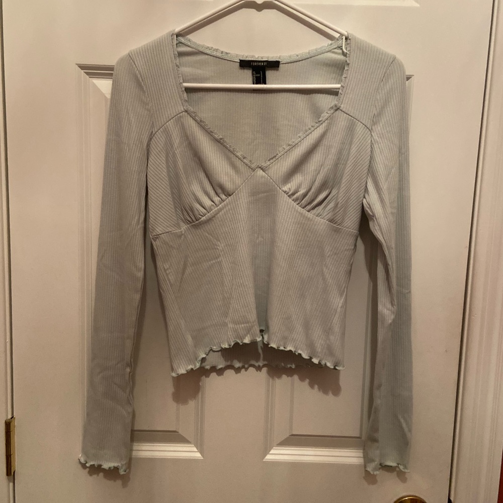 Lace Trim V-Neck top